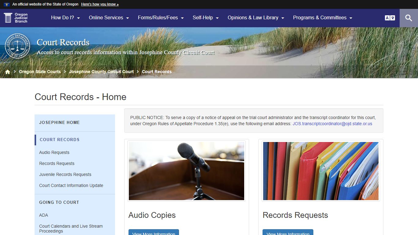 Court Records - Home - Oregon Judicial Department